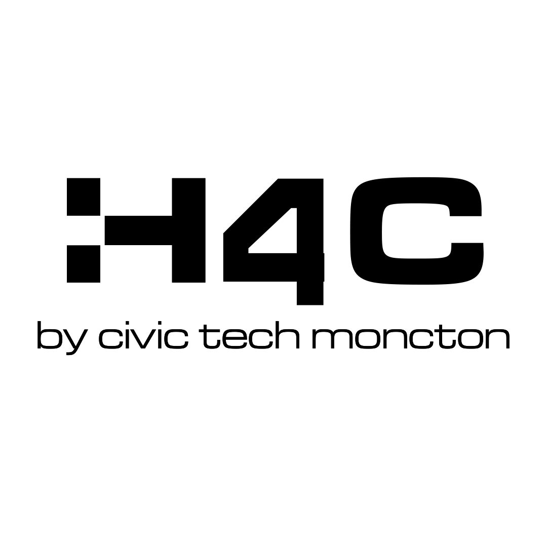 The H4C mark above the words by civic tech moncton
