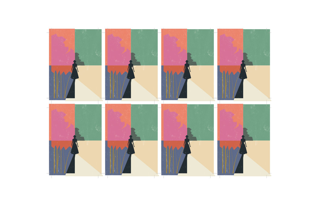 Print sheet with eight copies of the card back in two rows
