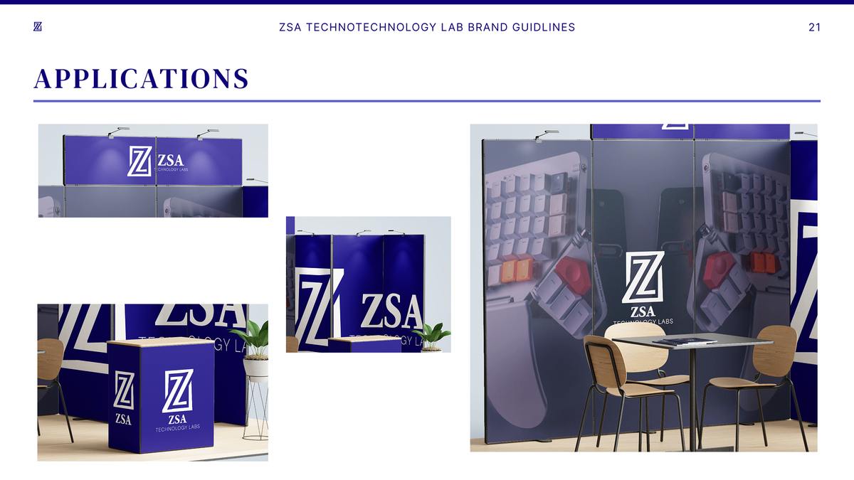 Guidelines page with trade-show booth applications